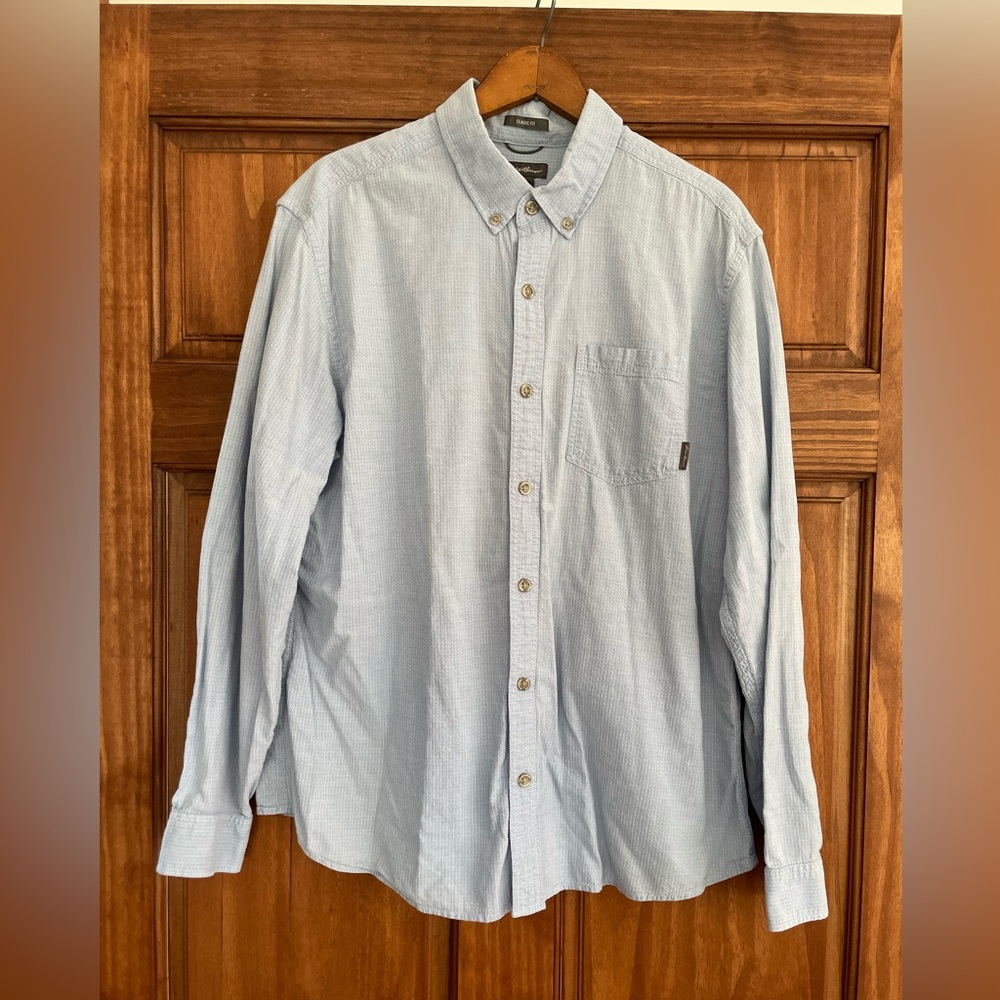 Eddie Bauer Mens Long Sleeve Button Up Pinstripe Shirt. XL